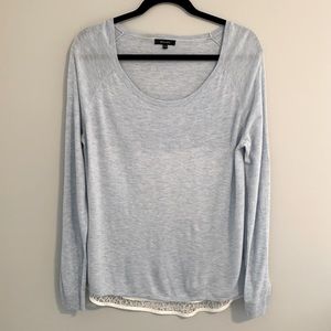 COPY - Sweater | Blue with White Lace | RW&Co.